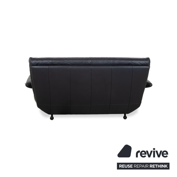 Rolf Benz BMP 418 Leder Zweisitzer Blau Dunkelblau Sofa Couch