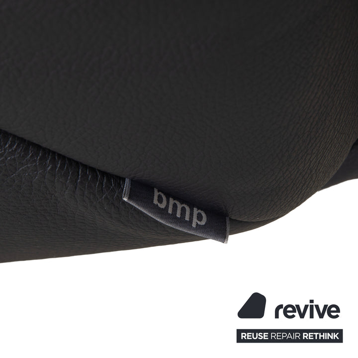 Canapé deux places en cuir bleu foncé Rolf Benz BMP 418