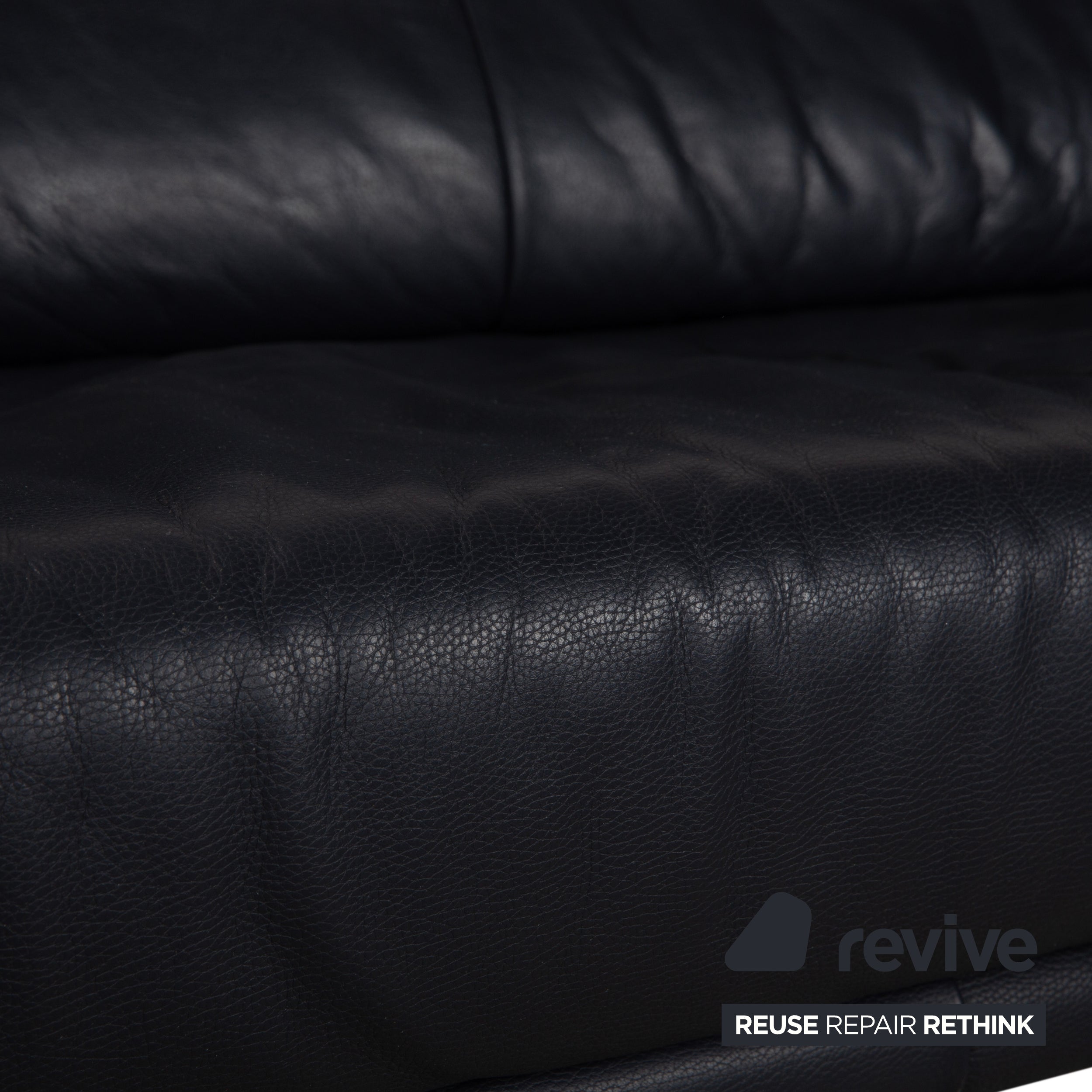 Rolf Benz BMP 418 Leder Zweisitzer Dunkelblau Sofa Couch