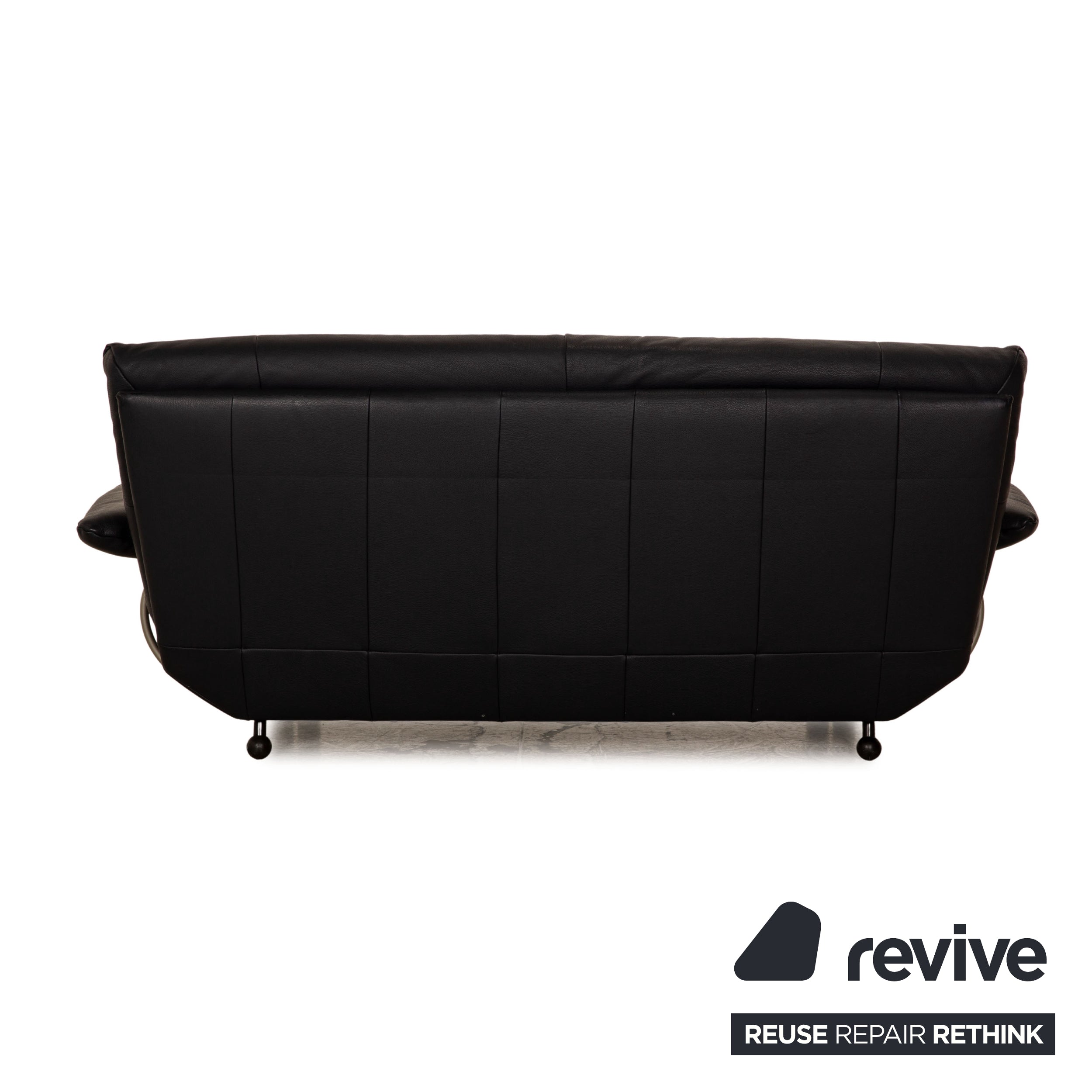 Rolf Benz BMP 418 Canapé deux places en cuir bleu foncé