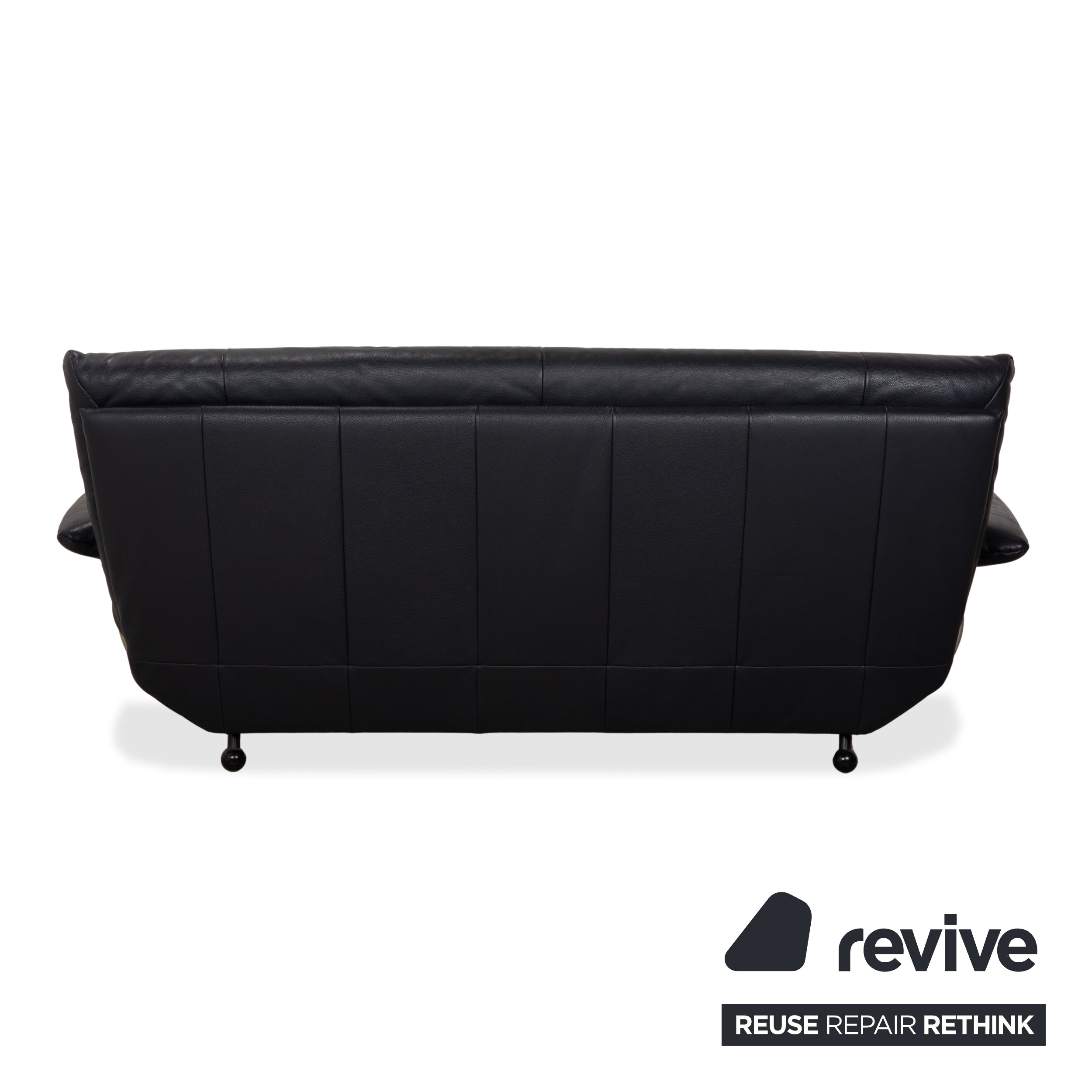 Rolf Benz BMP 418 Leder Zweisitzer Dunkelblau Sofa Couch