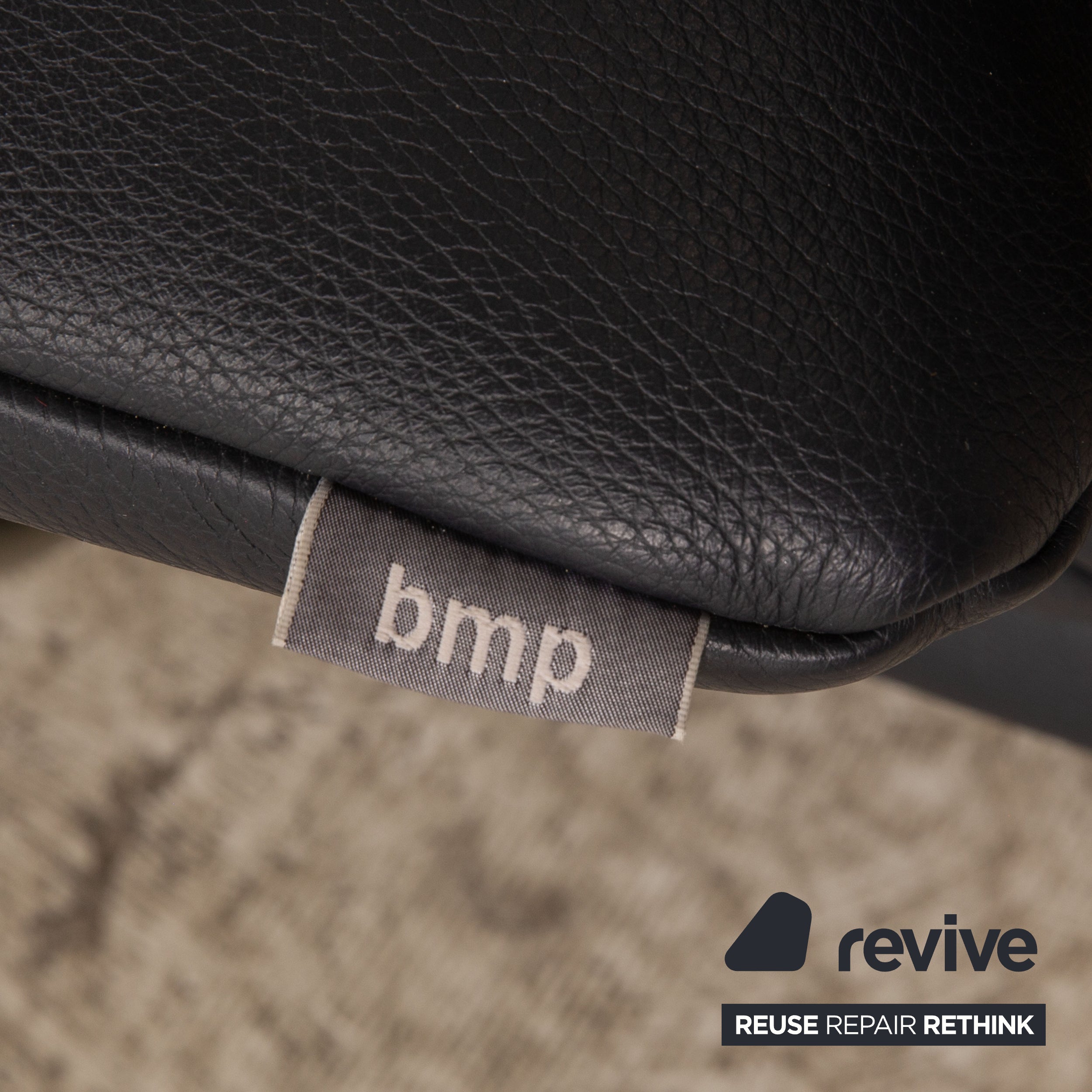 Rolf Benz BMP 418 Canapé deux places en cuir bleu foncé