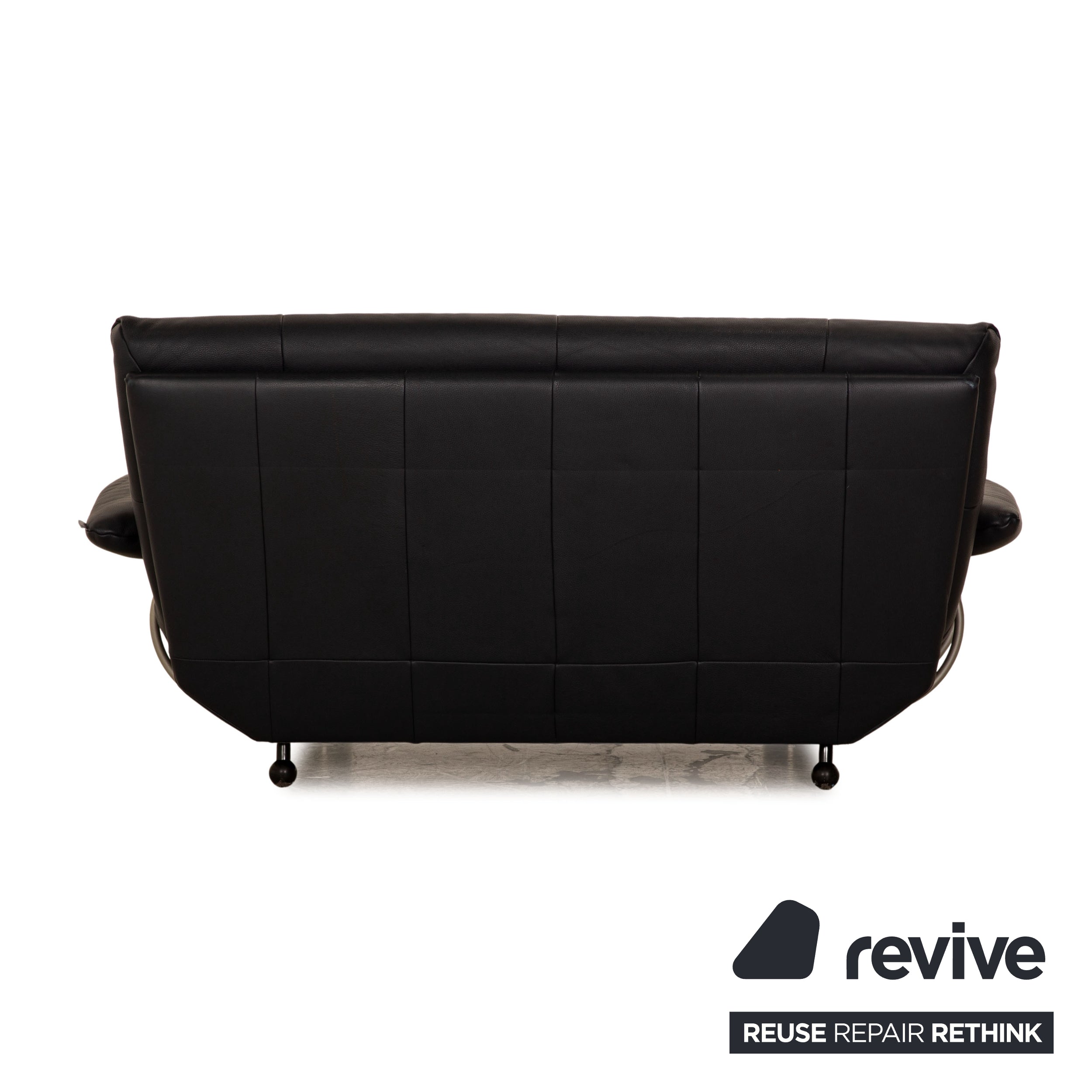 Rolf Benz BMP 418 Canapé deux places en cuir bleu foncé