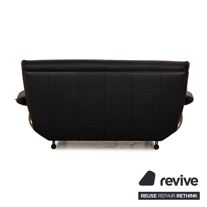 Rolf Benz BMP 418 leather two-seater blue dark blue sofa couch