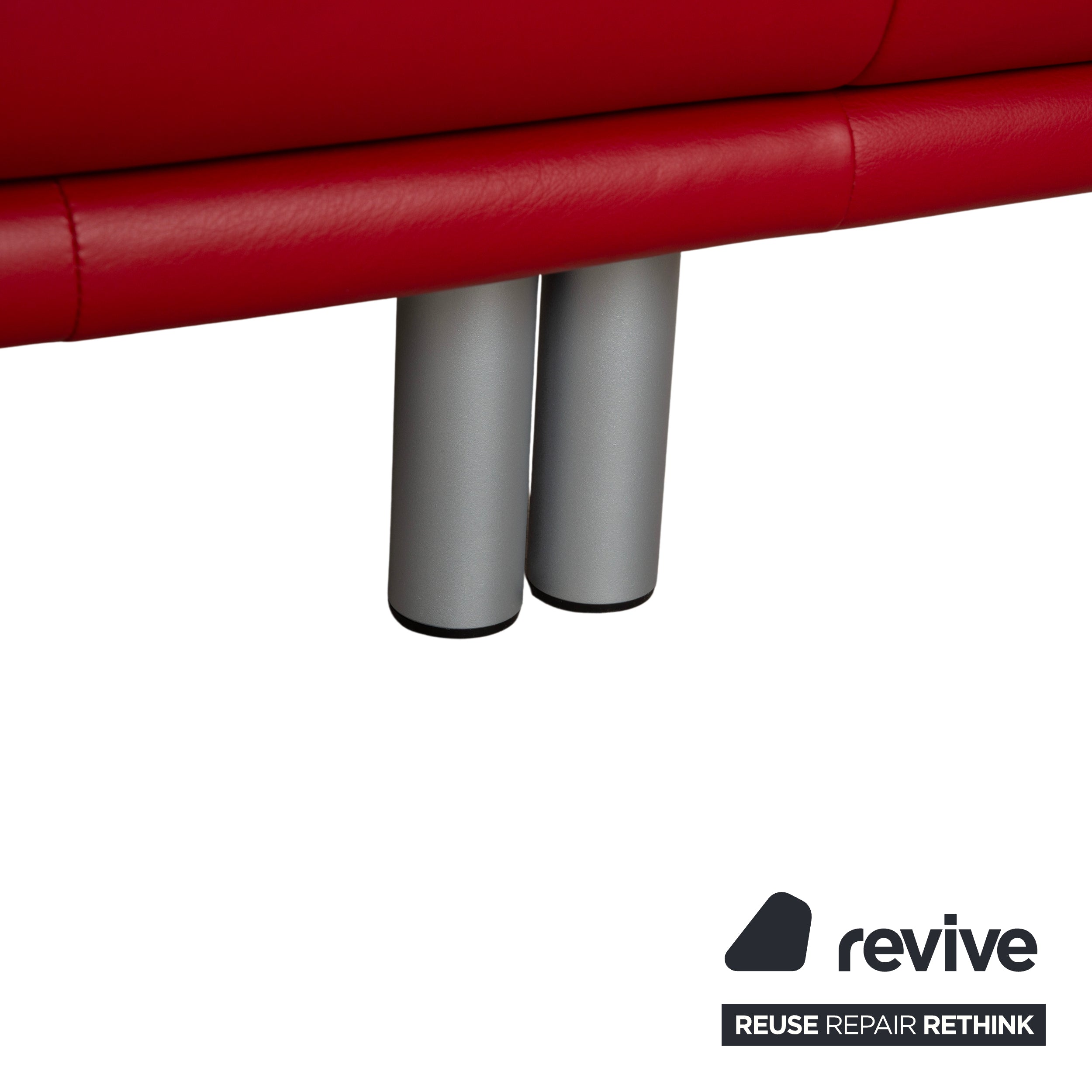 Rolf Benz BMP 418 Leder Zweisitzer Rot Sofa Couch