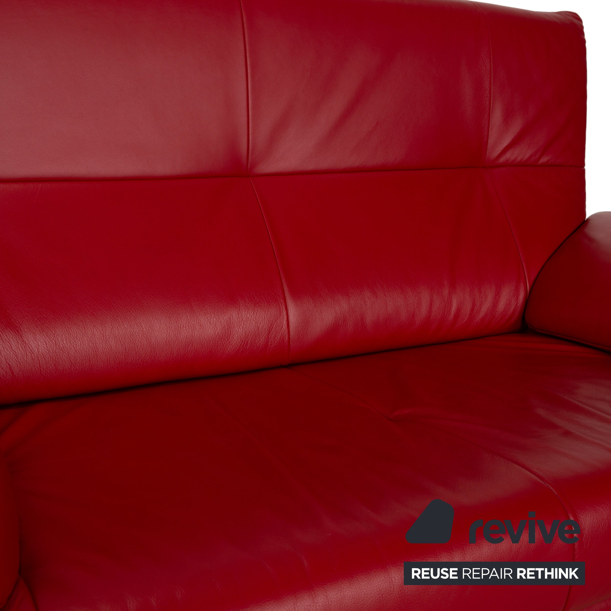 Rolf Benz BMP 418 Leder Zweisitzer Rot Sofa Couch