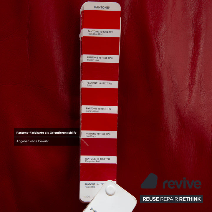 Rolf Benz BMP 418 Leder Zweisitzer Rot Sofa Couch