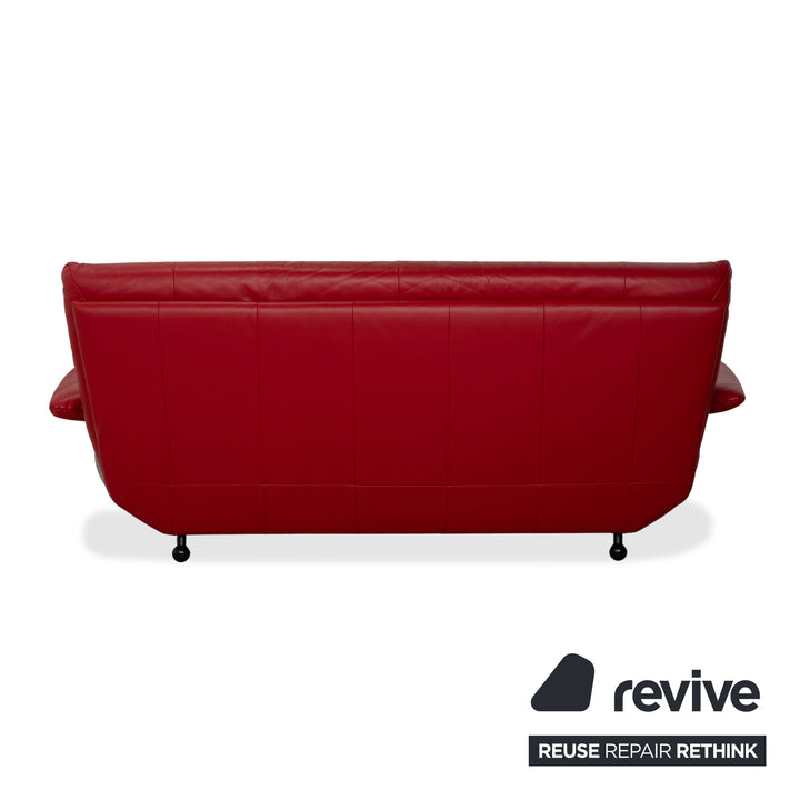 Rolf Benz BMP 418 Leder Zweisitzer Rot Sofa Couch
