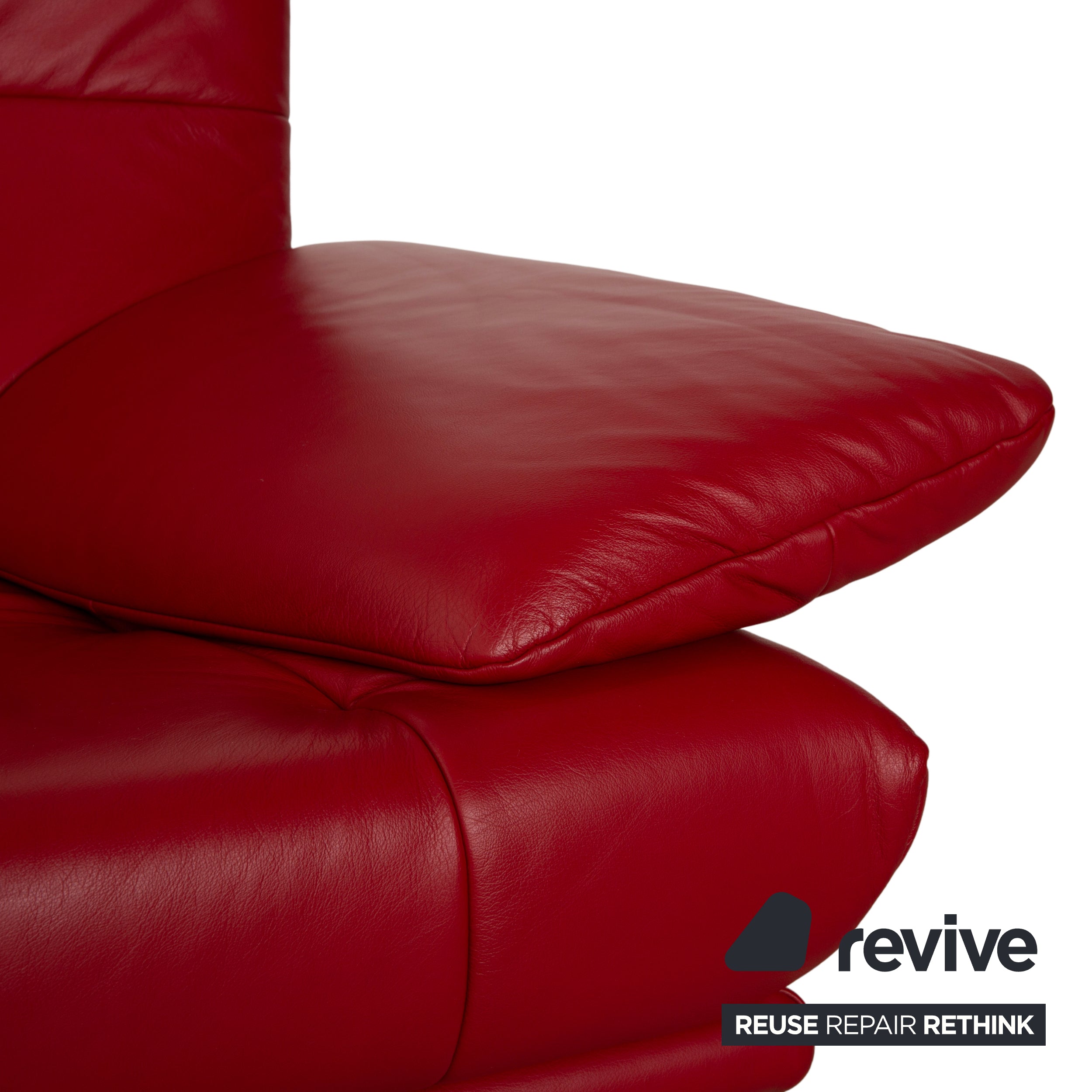 Rolf Benz BMP 418 Leder Zweisitzer Rot Sofa Couch