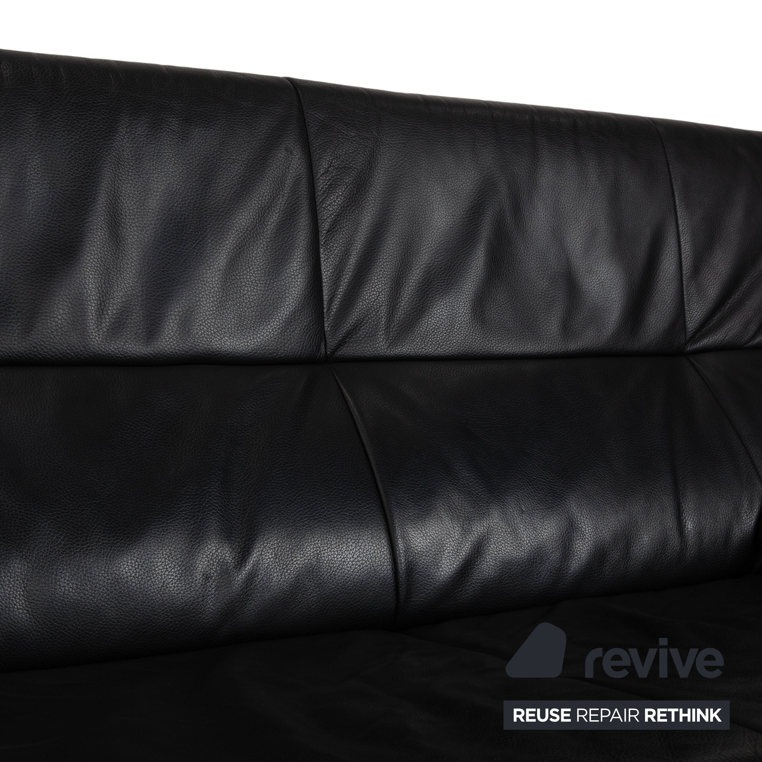 Rolf Benz BMP 418 Leder Zweisitzer Schwarz Sofa Couch