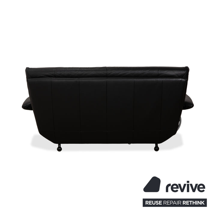 Rolf Benz BMP 418 Leder Zweisitzer Schwarz Sofa Couch