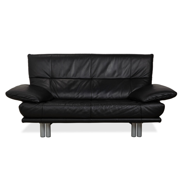 Rolf Benz BMP 418 Leder Zweisitzer Schwarz Sofa Couch