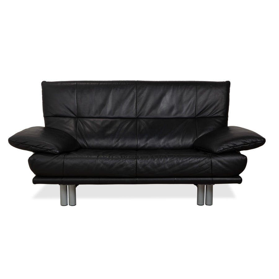 Rolf Benz BMP 418 Leder Zweisitzer Schwarz Sofa Couch