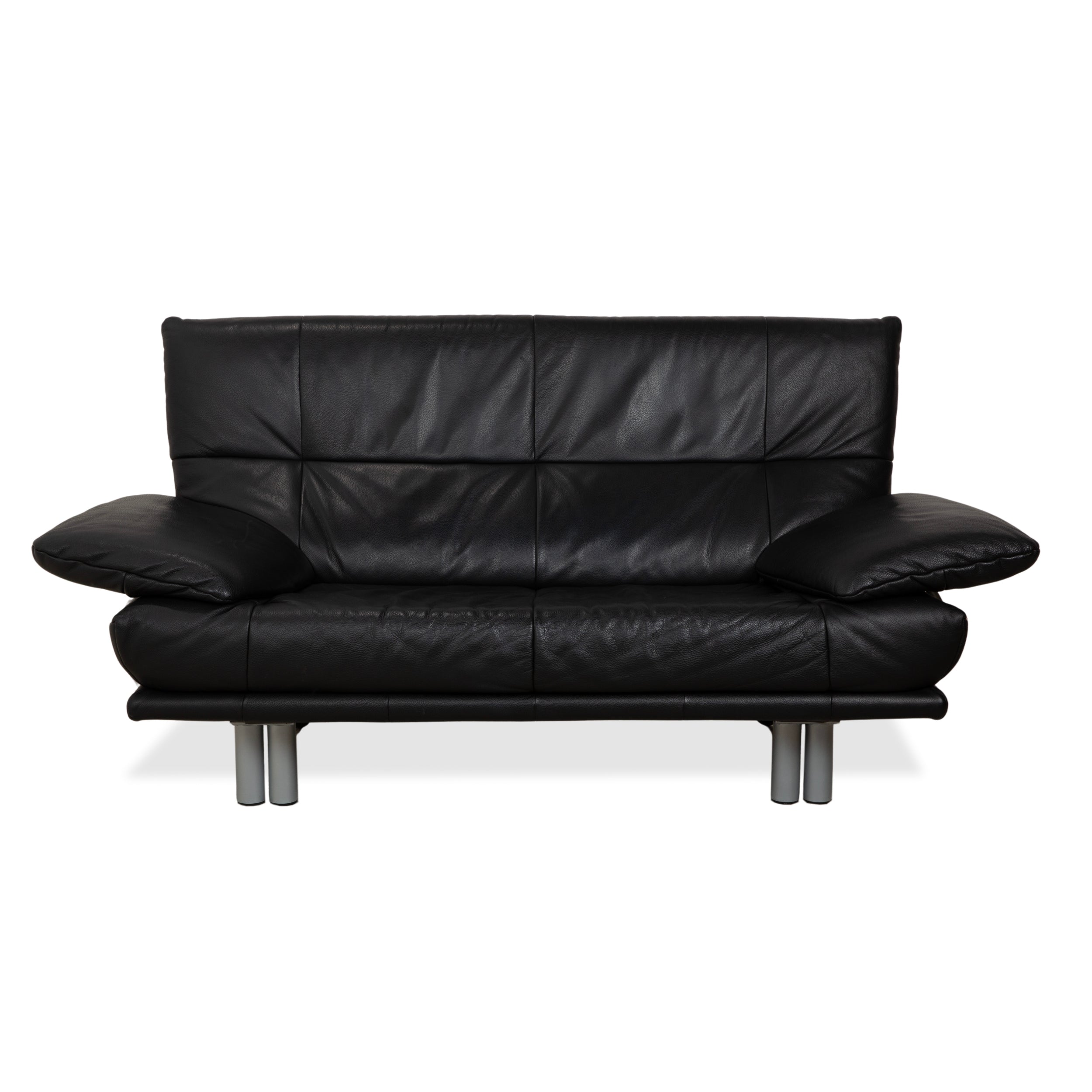 Rolf Benz BMP 418 Leder Zweisitzer Schwarz Sofa Couch