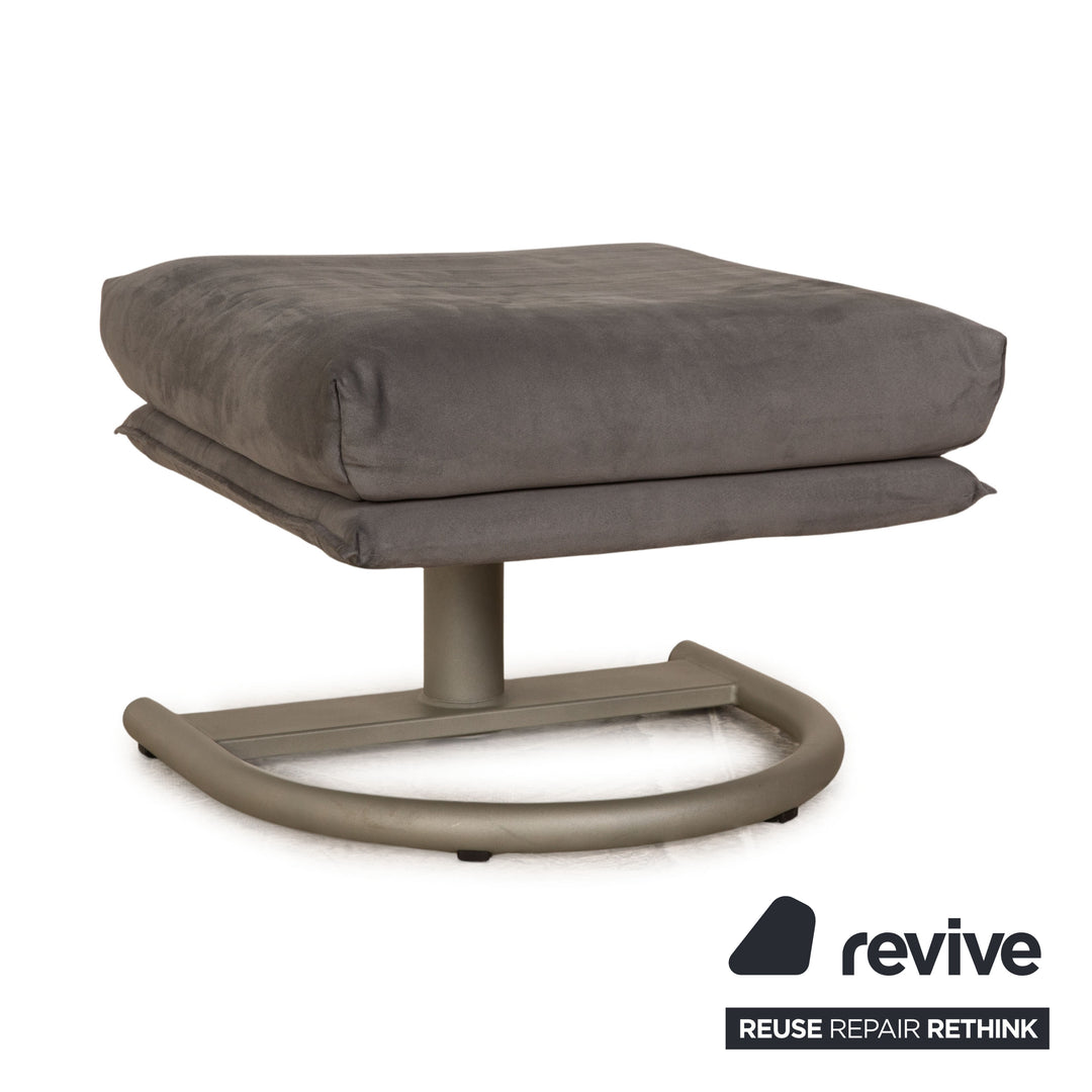 Rolf Benz BMP 418 fabric armchair &amp; stool gray