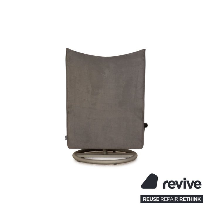 Rolf Benz BMP 418 fabric armchair &amp; stool gray