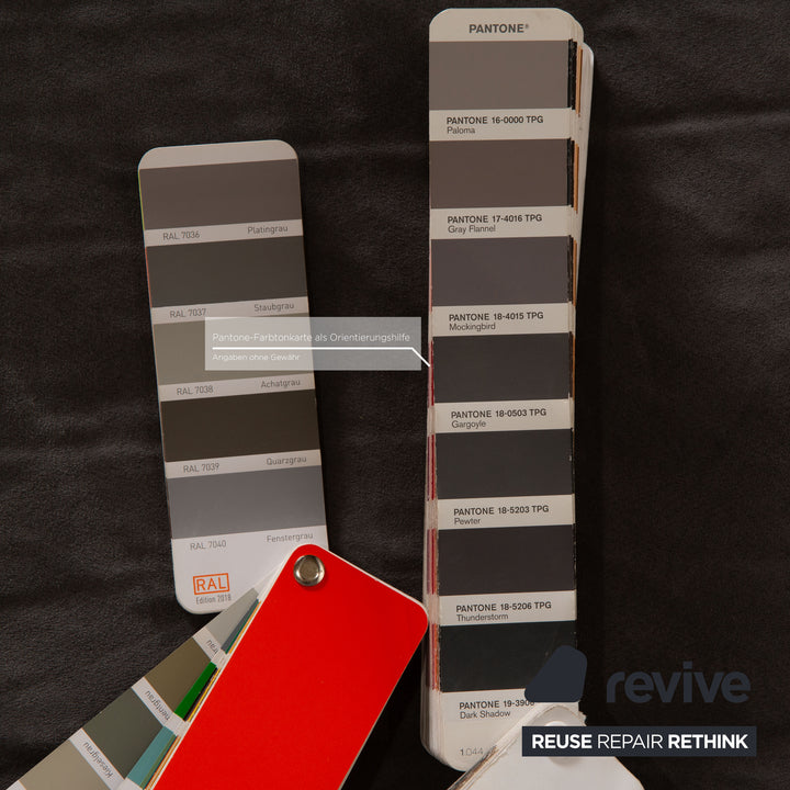 Rolf Benz BMP 418 fabric armchair &amp; stool gray