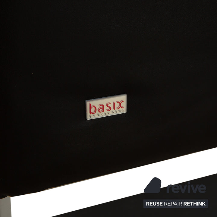 Rolf Benz BMP 622 Leder Dreisitzer Schwarz Sofa Couch