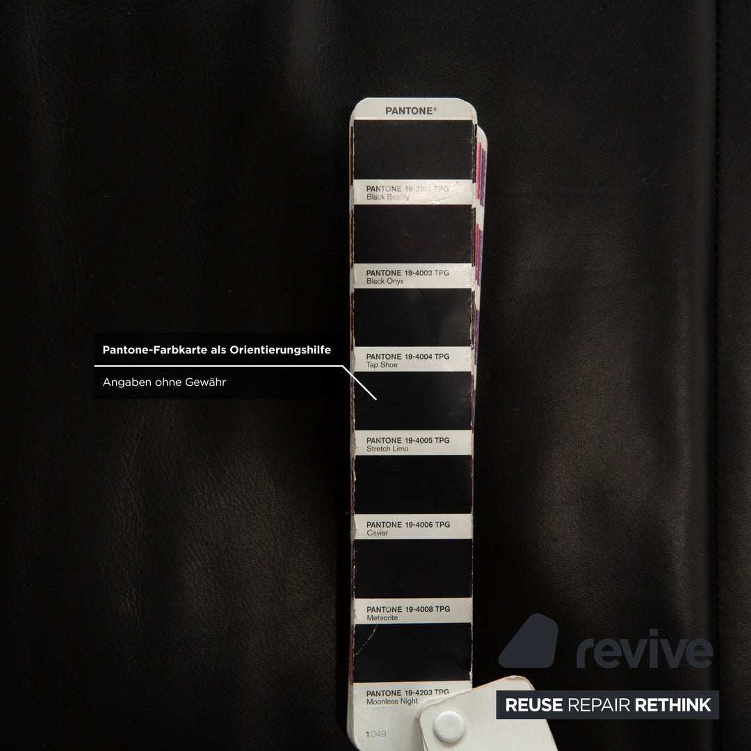 Rolf Benz BMP 622 Leder Dreisitzer Schwarz Sofa Couch