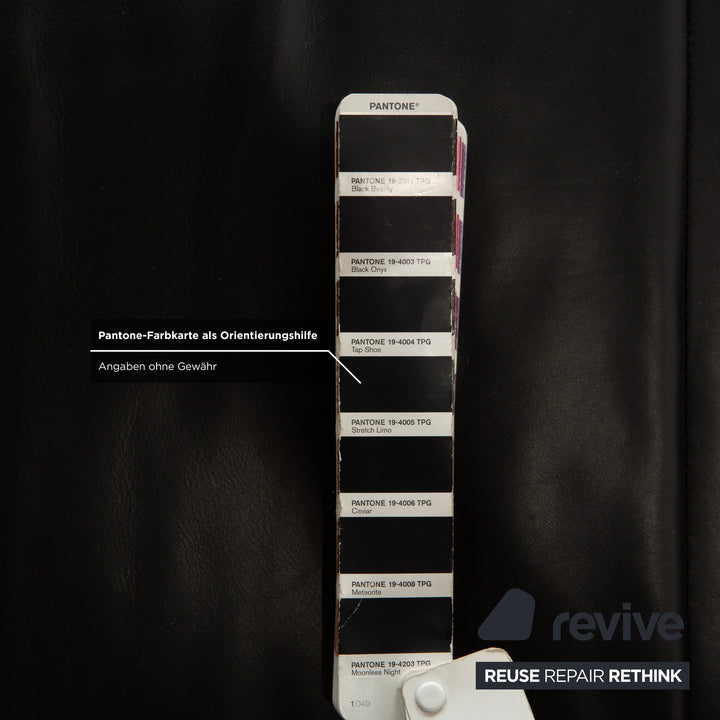 Rolf Benz BMP 622 Leder Dreisitzer Schwarz Sofa Couch