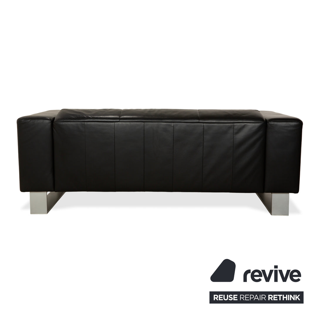 Rolf Benz BMP 622 Leder Zweisitzer Schwarz Sofa Couch