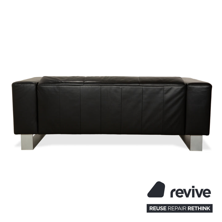 Rolf Benz BMP 622 Leder Zweisitzer Schwarz Sofa Couch