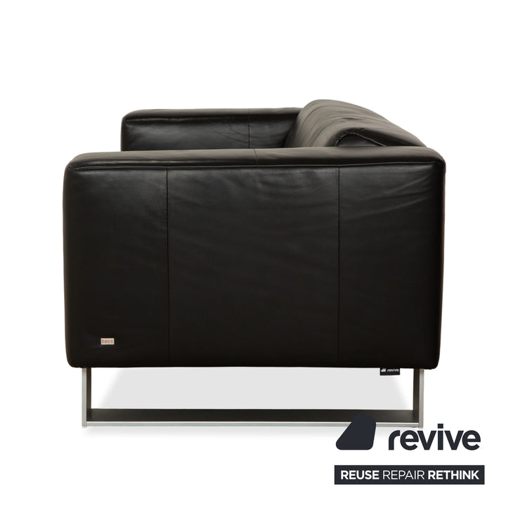 Rolf Benz BMP 622 Leder Zweisitzer Schwarz Sofa Couch