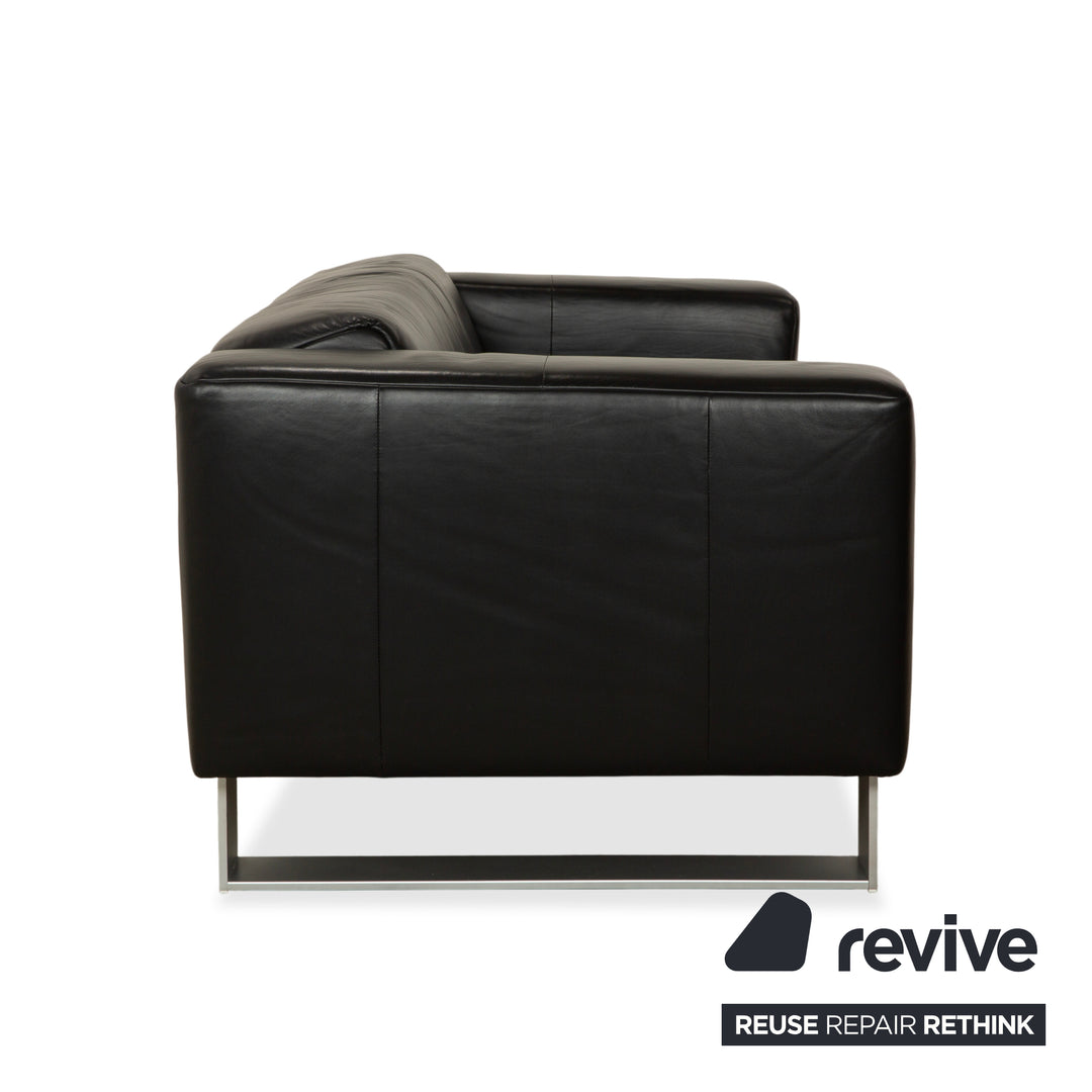 Rolf Benz BMP 622 Leder Zweisitzer Schwarz Sofa Couch