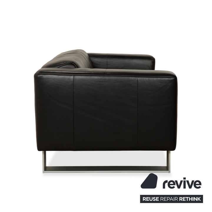Rolf Benz BMP 622 Leder Zweisitzer Schwarz Sofa Couch