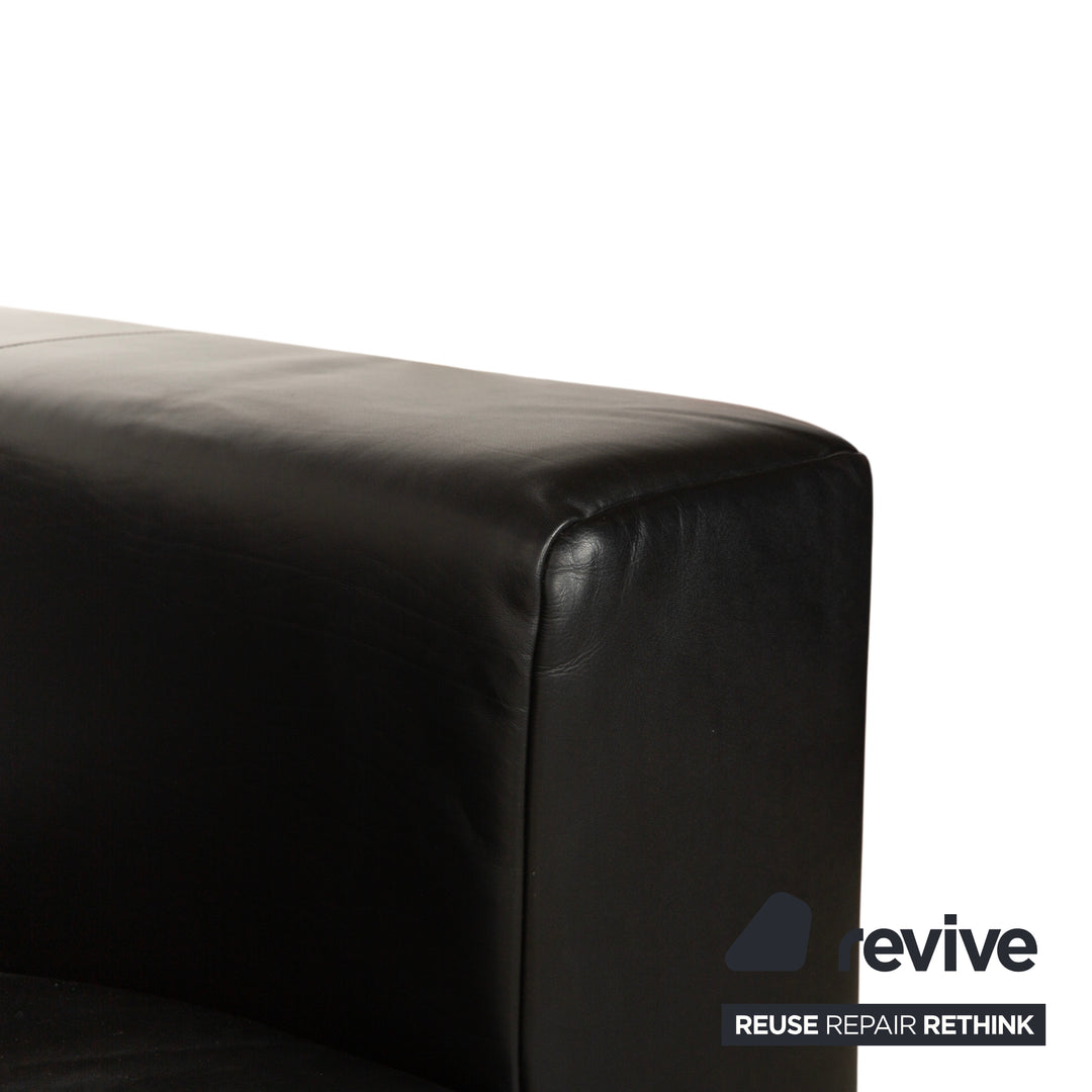 Rolf Benz BMP 622 Leder Zweisitzer Schwarz Sofa Couch