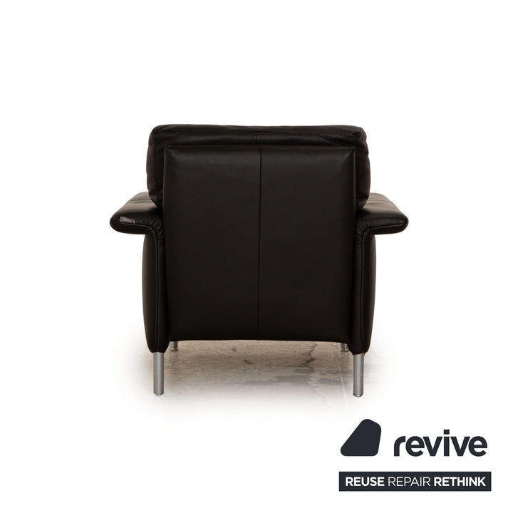 Rolf Benz BMP 650 leather armchair black