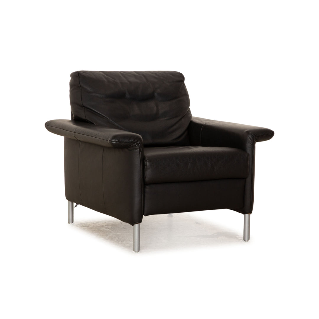 Rolf Benz BMP 650 leather armchair black