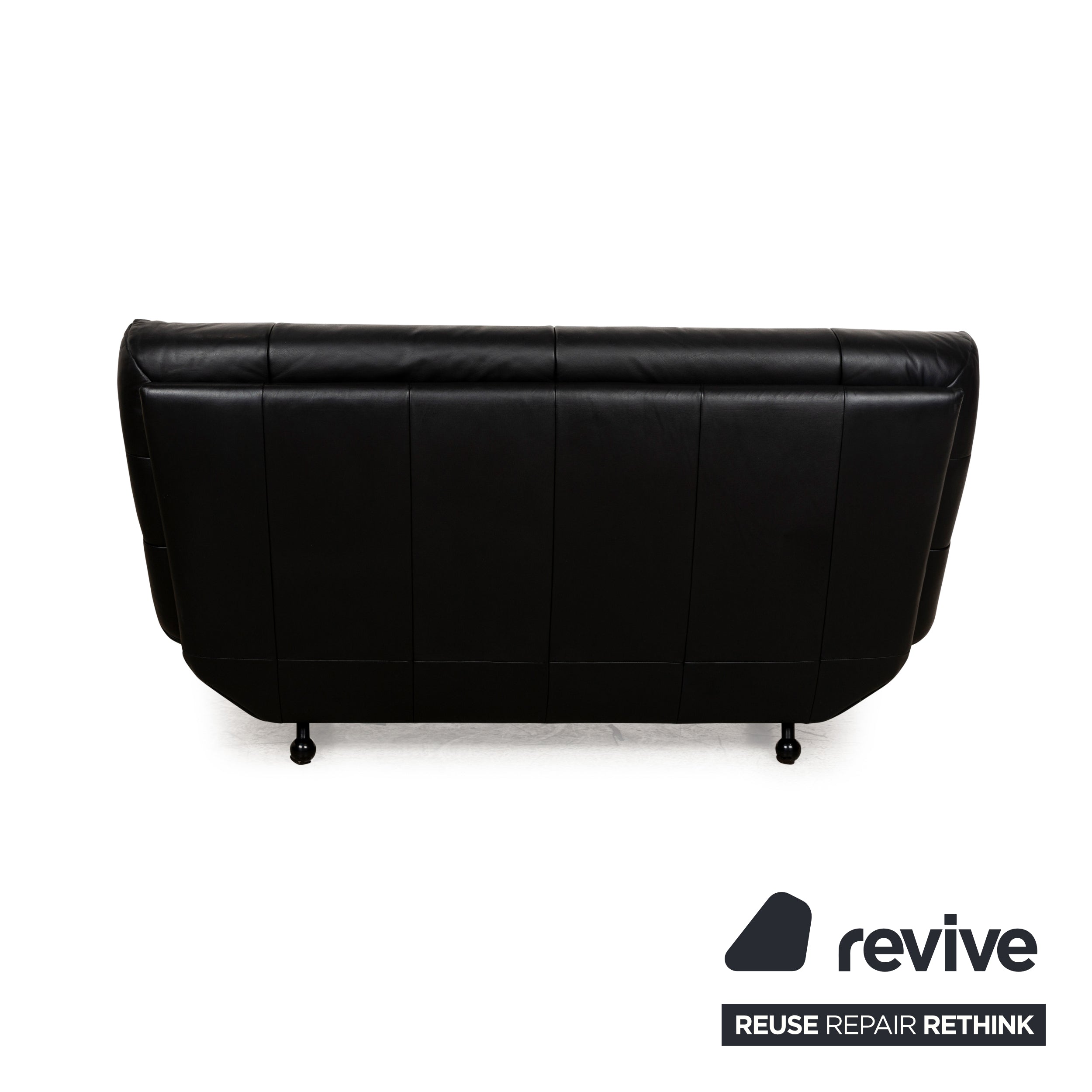 Rolf Benz BMP Leather Two-Seater Black