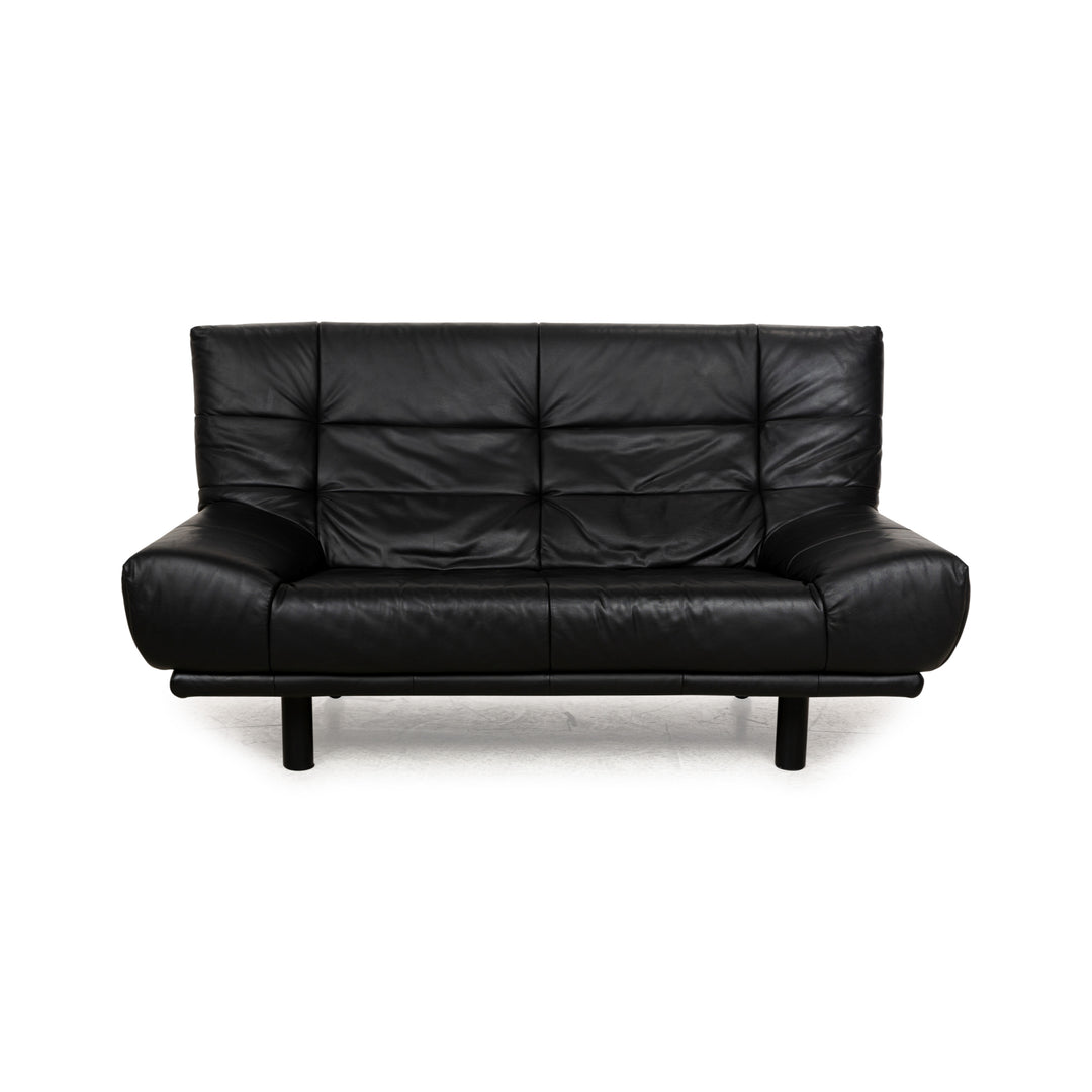 Rolf Benz BMP Leather Two-Seater Black