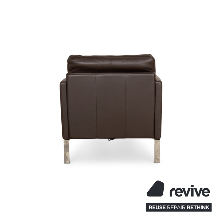 Rolf Benz Cara Fauteuil En Cuir Marron