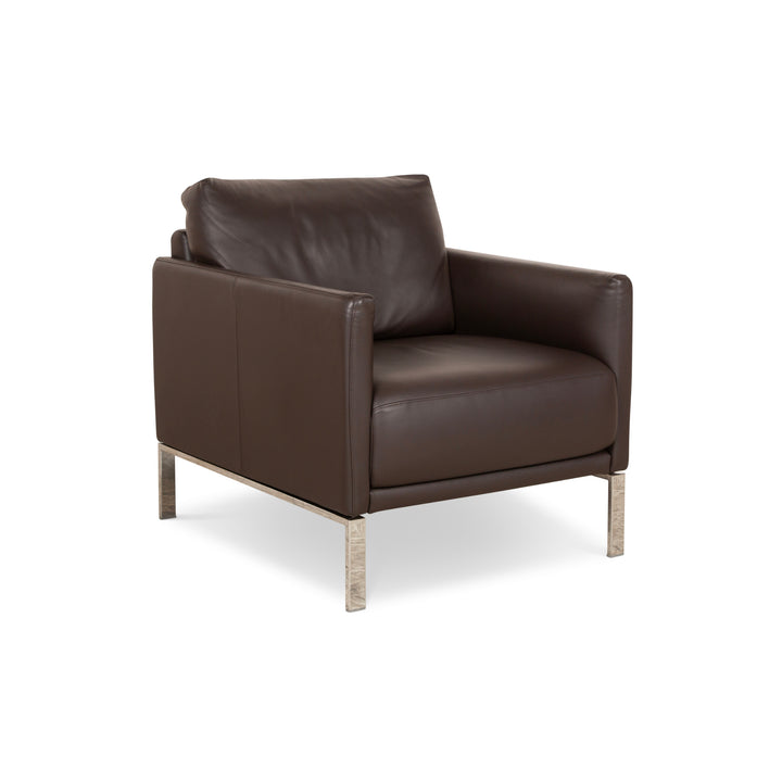 Rolf Benz Cara Fauteuil En Cuir Marron