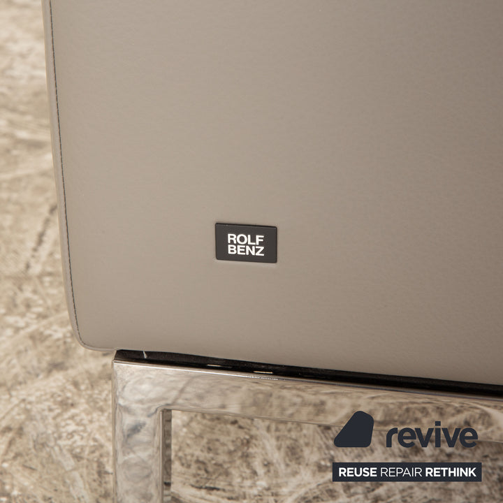 Rolf Benz Cara leather sofa set gray 2x three-seater