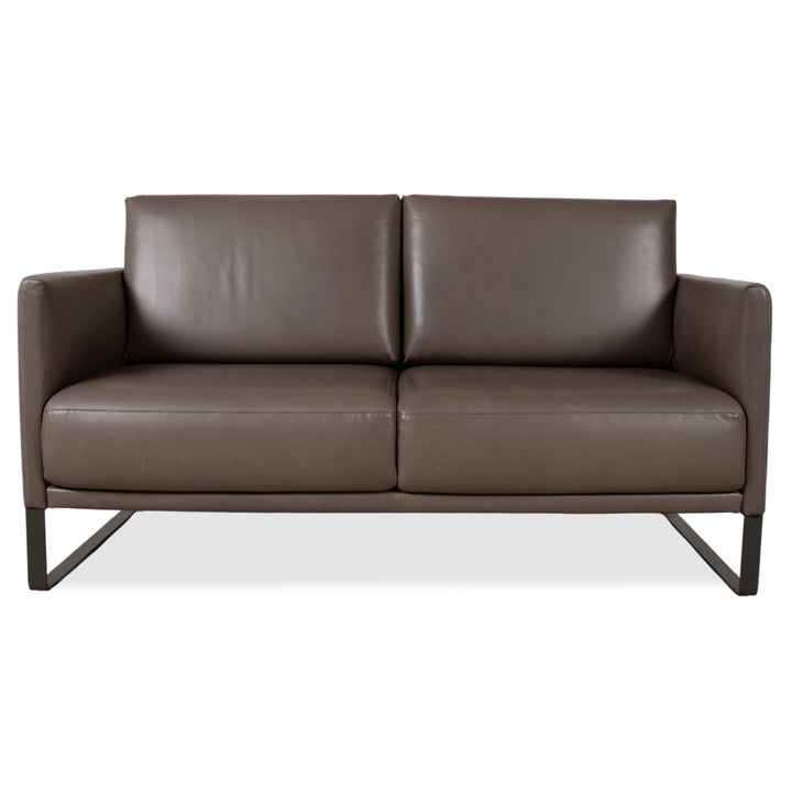 Rolf Benz Cara Leder Zweisitzer Grau Braun Taupe Sofa Couch