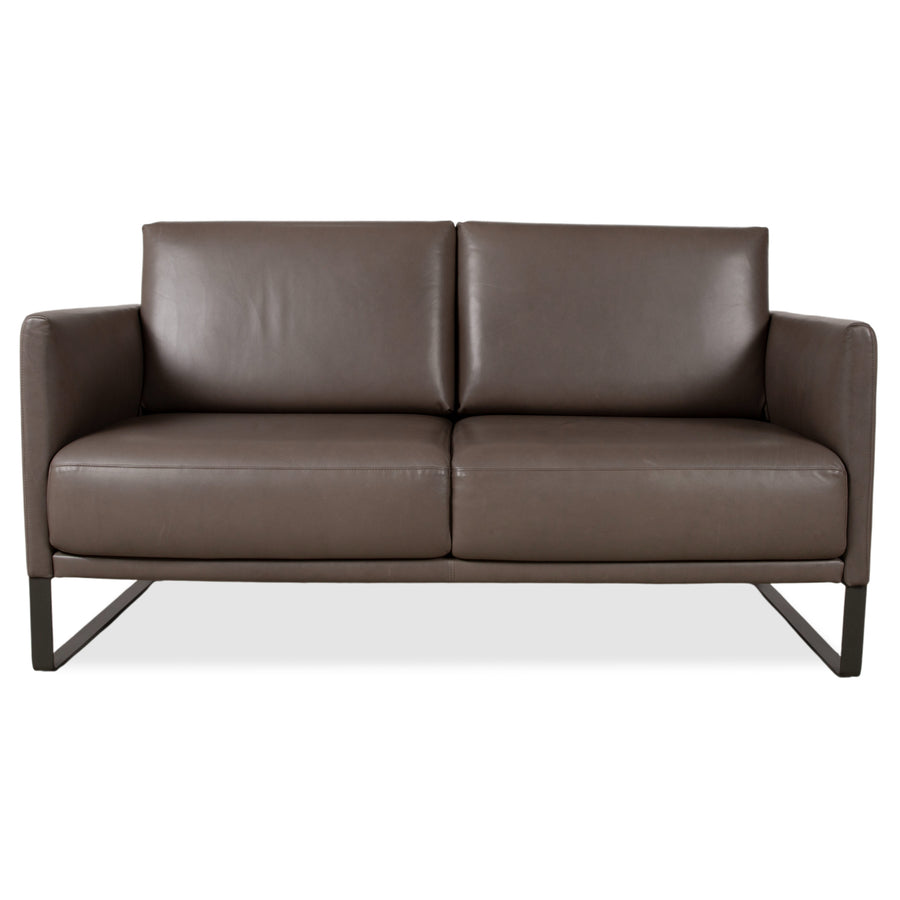 Rolf Benz Cara Leder Zweisitzer Grau Braun Taupe Sofa Couch