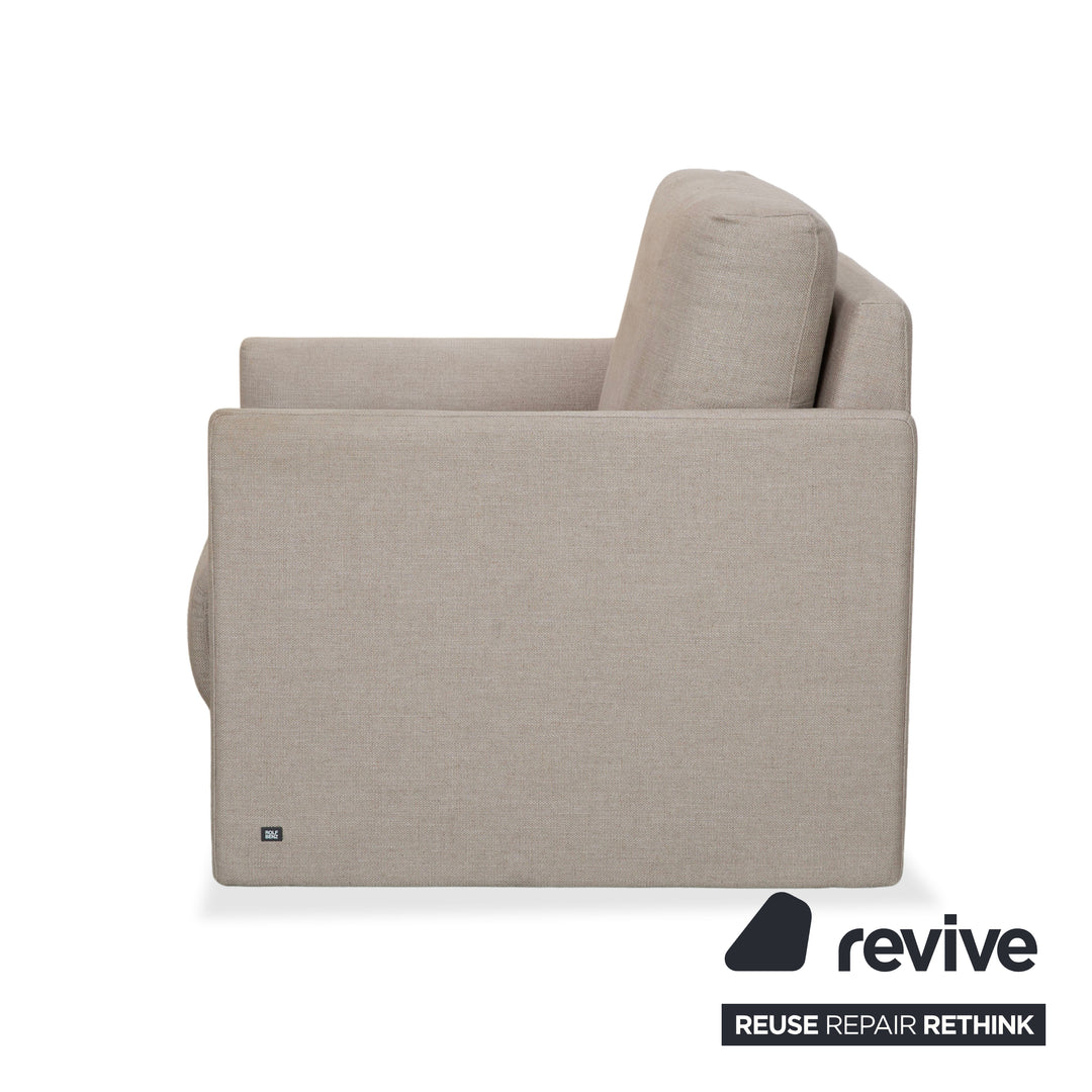 Rolf Benz Cara Stoff Sessel Grau Beige