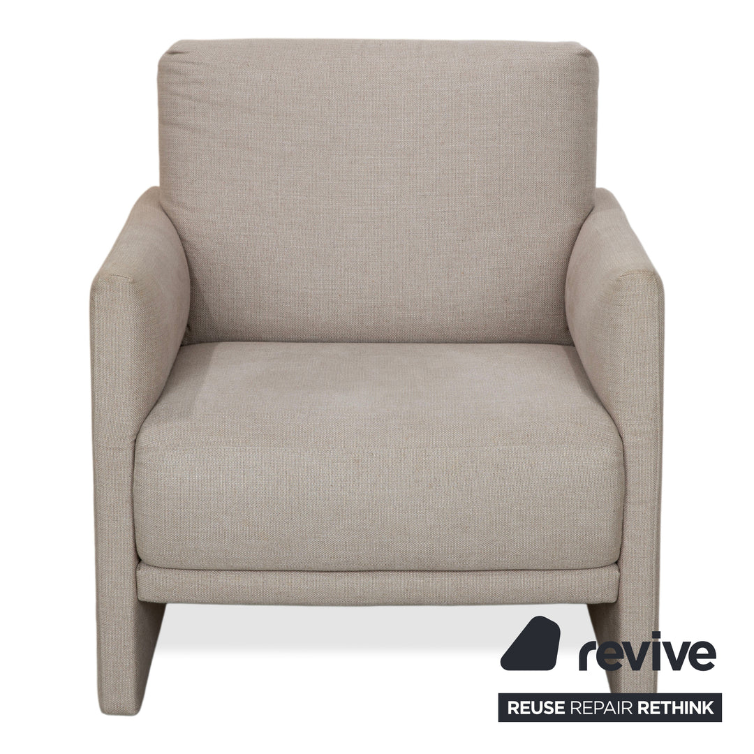 Rolf Benz Cara Stoff Sessel Grau Beige