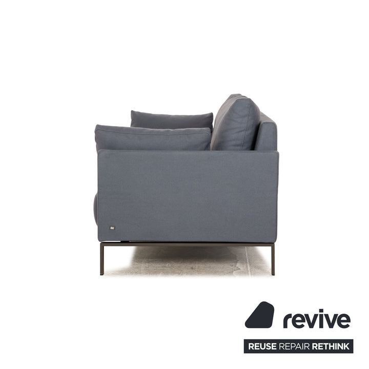 Rolf Benz Cara Stoff Sofa Garnitur Blau 2x Zweisitzer Couch