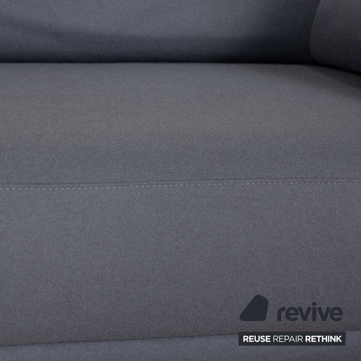 Rolf Benz Cara Stoff Zweisitzer Blau Grau Sofa Couch manuelle Funktion