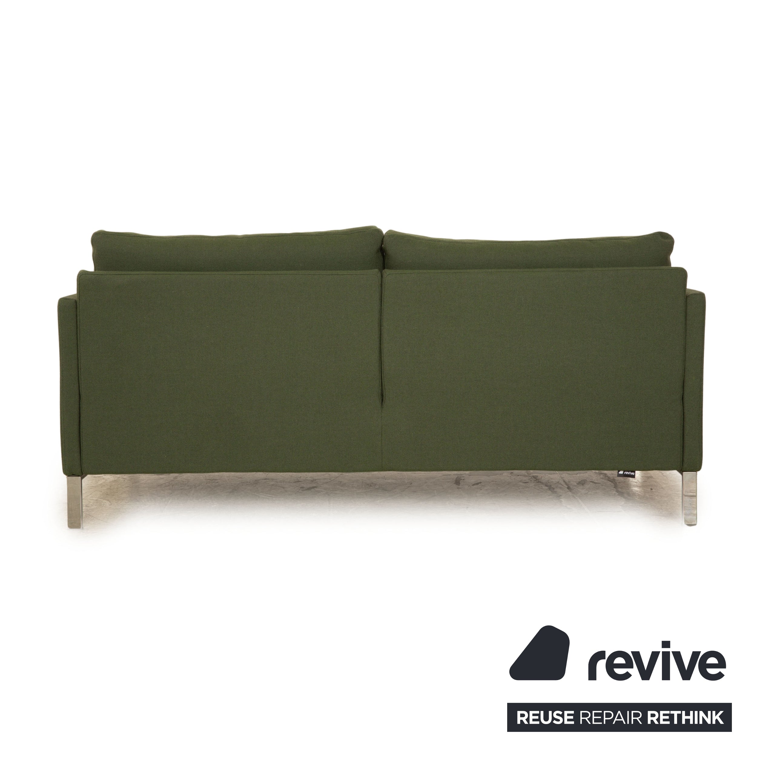 Rolf Benz Cara fabric two-seater green manual function sofa couch