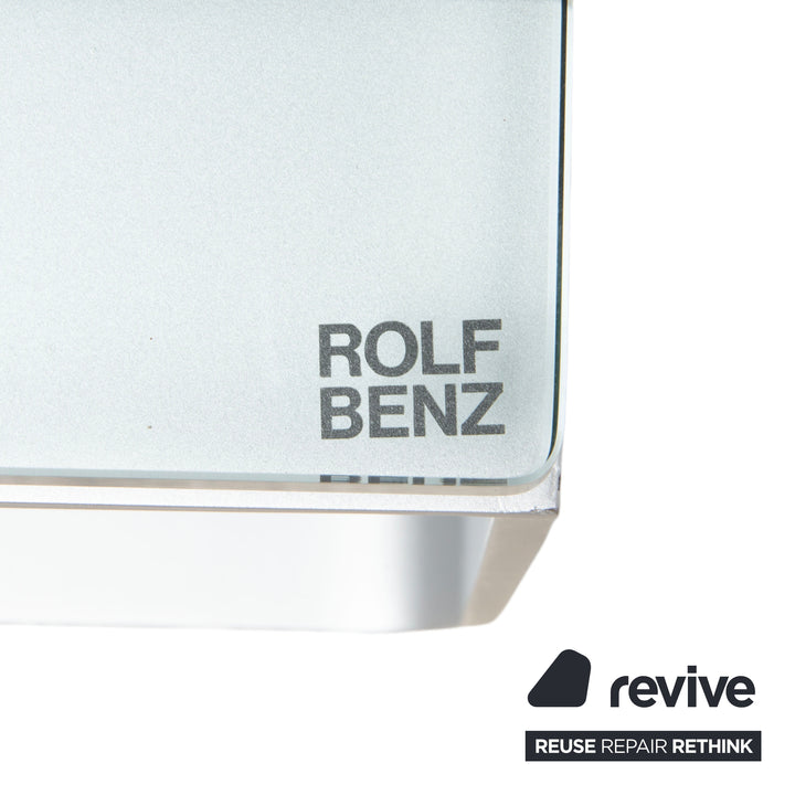 Rolf Benz Couchtisch Glastisch Glas Chrom Silber Grau
