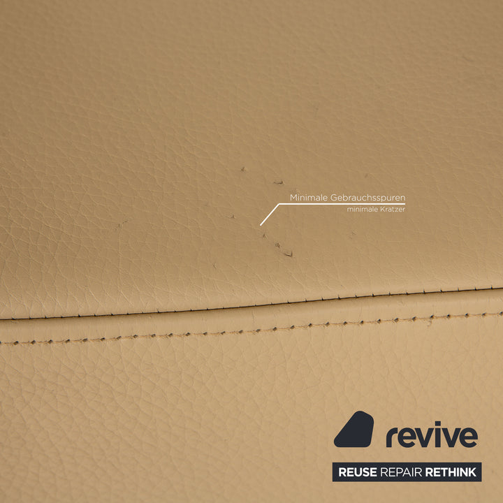 Rolf Benz Dono 6100 corner sofa leather cream sofa couch recamier right