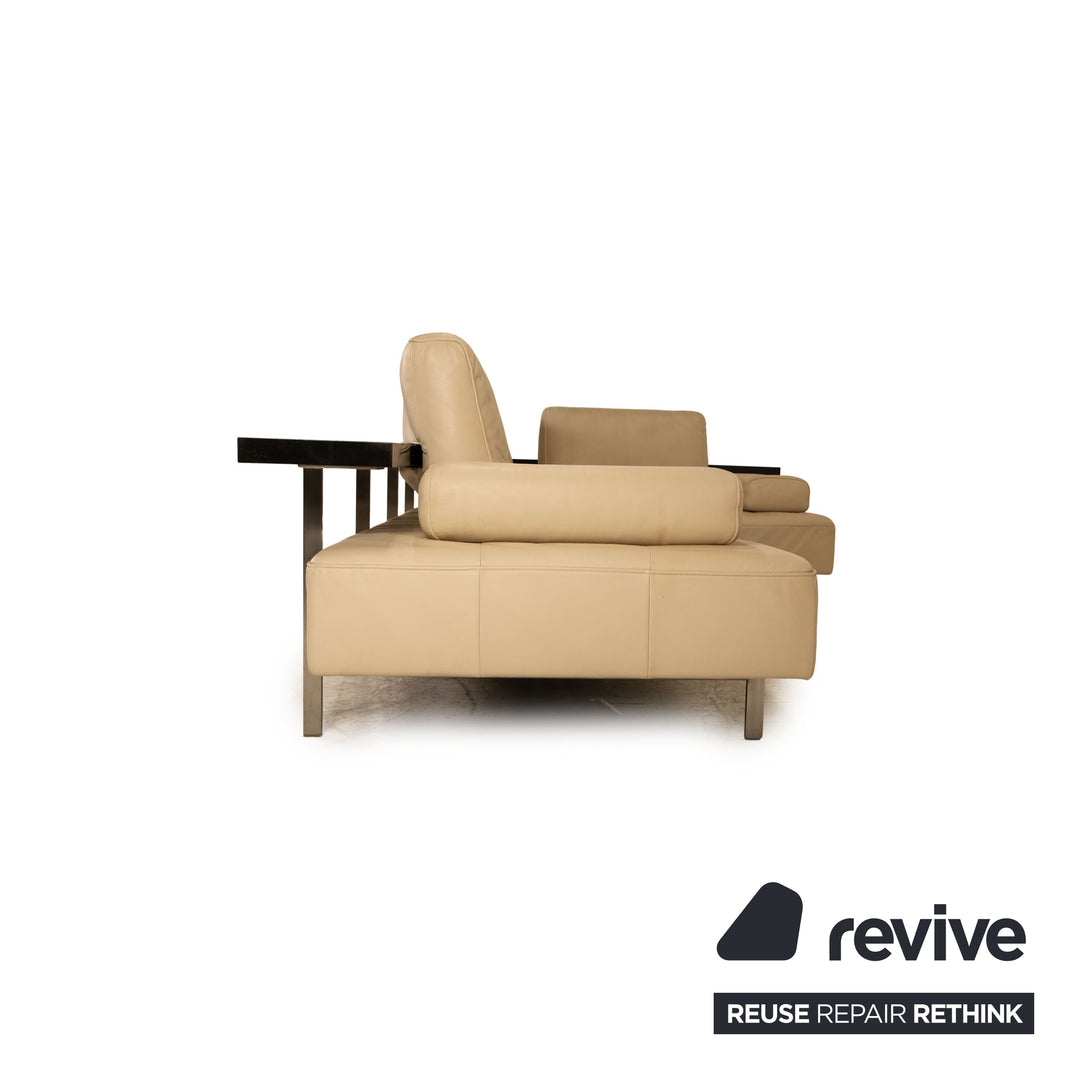 Rolf Benz Dono 6100 corner sofa leather cream sofa couch recamier right