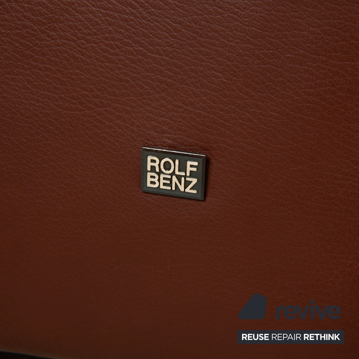 Rolf Benz Dono 6100 Leder Dreisitzer Braun Cognac Kastanie Sofa Couch