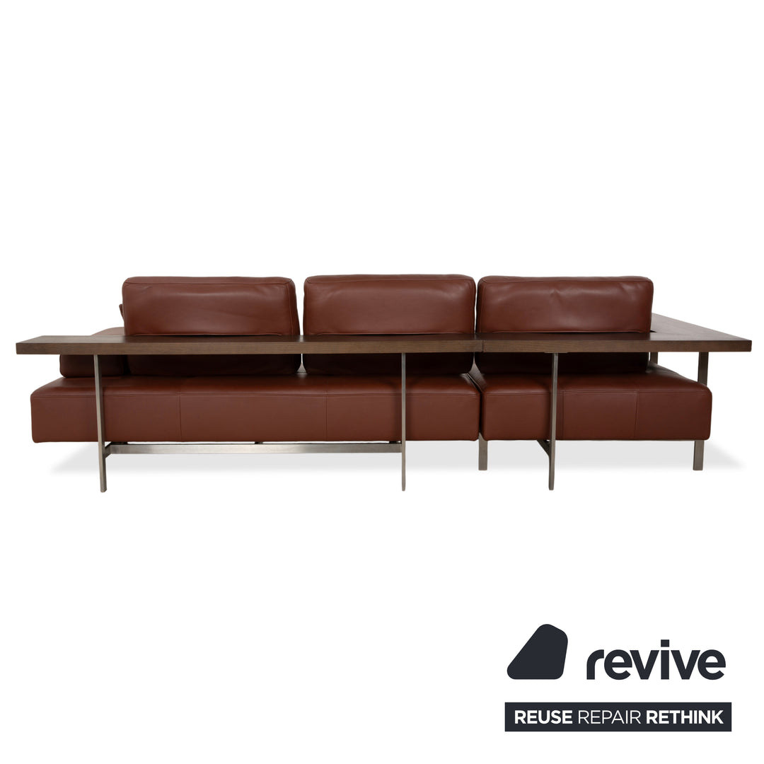 Rolf Benz Dono 6100 Leder Dreisitzer Braun Cognac Kastanie Sofa Couch