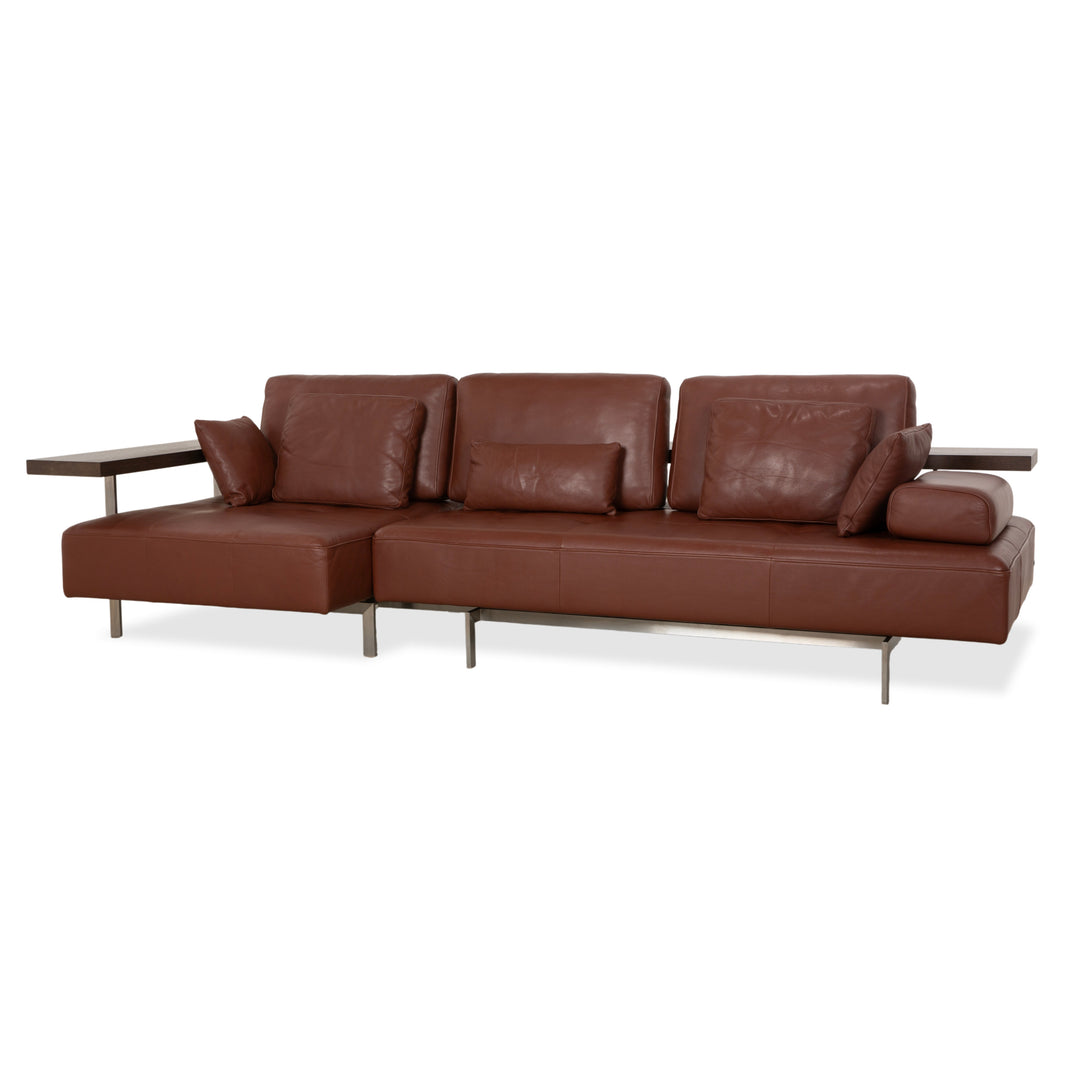 Rolf Benz Dono 6100 Leder Dreisitzer Braun Cognac Kastanie Sofa Couch
